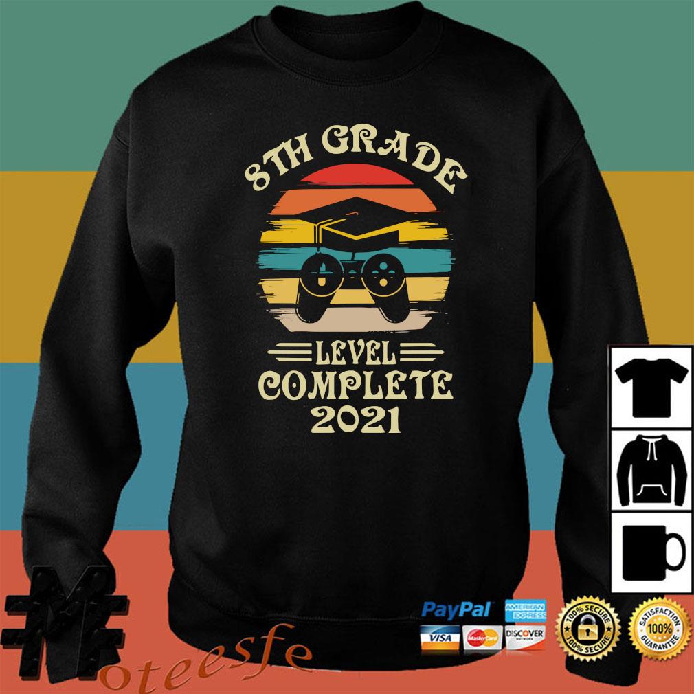 Gamer 8th Grade Level Complete 21 Vintage Shirt Hoodie Tank Top Sweater And Long Sleeve T Shirt