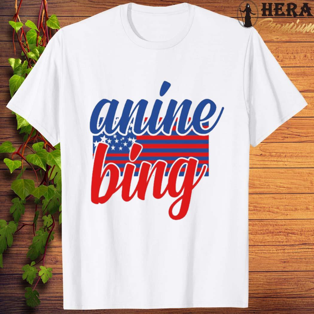 Official official Anine Bing American Flag Shirt